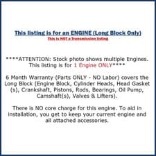 14-19 Dodge Charger Motor Engine Assembly 3.6L AWD 159k Miles OEM LKQ thumbnail 3