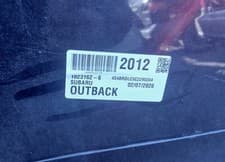 2012 Subaru Outback Legacy EZ36 Engine 3.6L H6 Fits 2010-2015 Subaru Bt1922 thumbnail 2